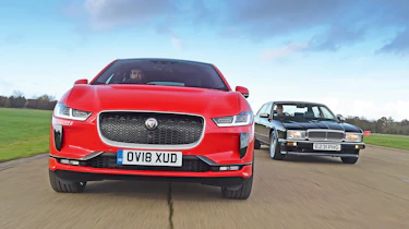 Jaguar XJ40 vs Jaguar I-Pace - full front