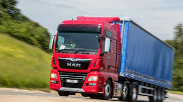 MAN truck front cornering
