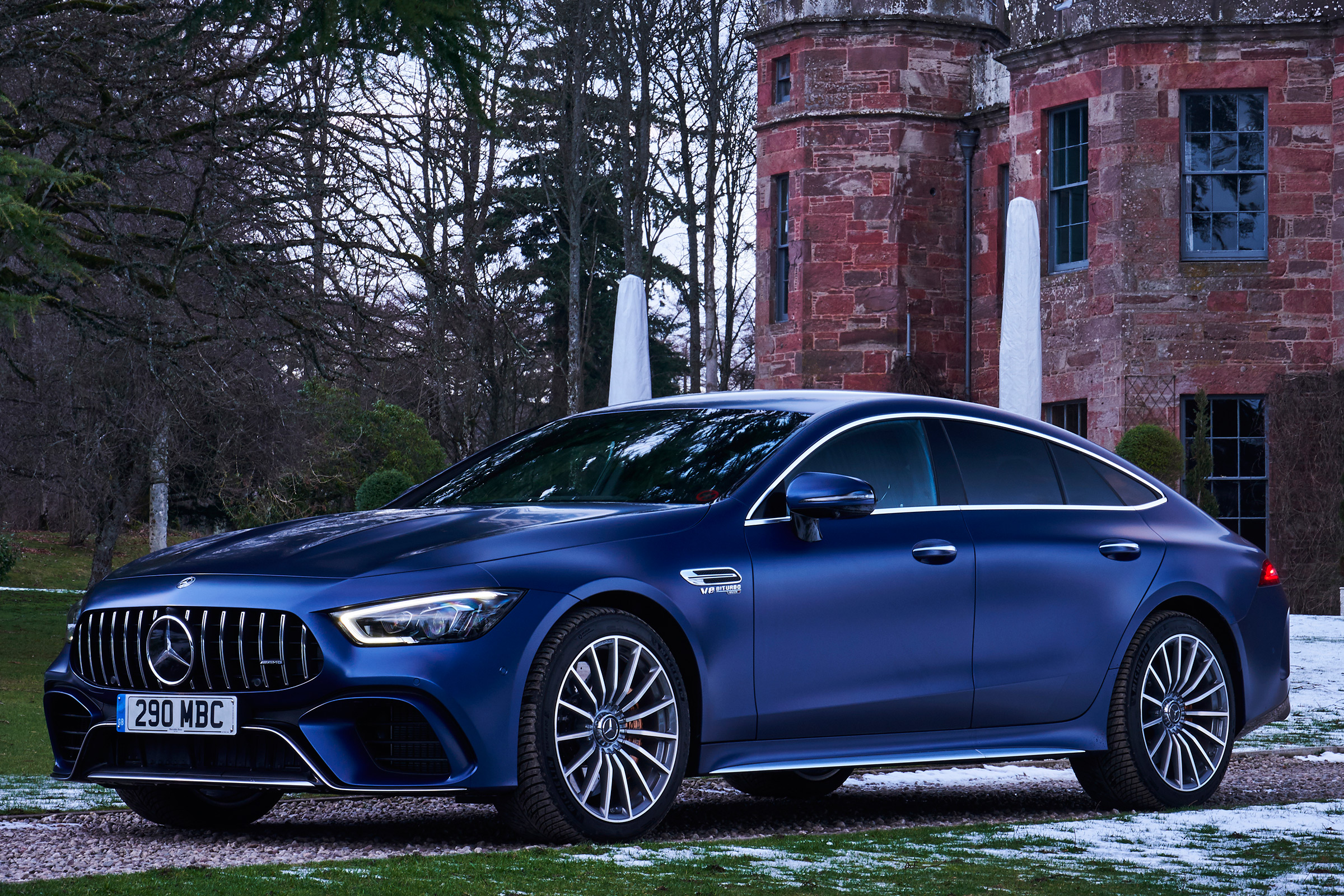 mercedes-amg gt 4-door static front quarter