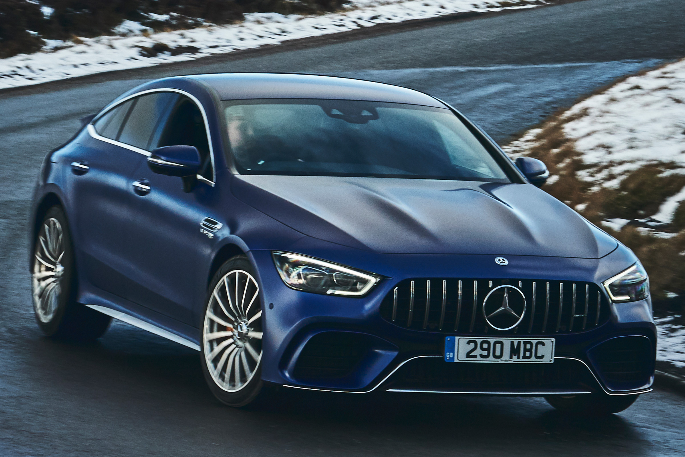 mercedes-amg gt 4-door driving cornering