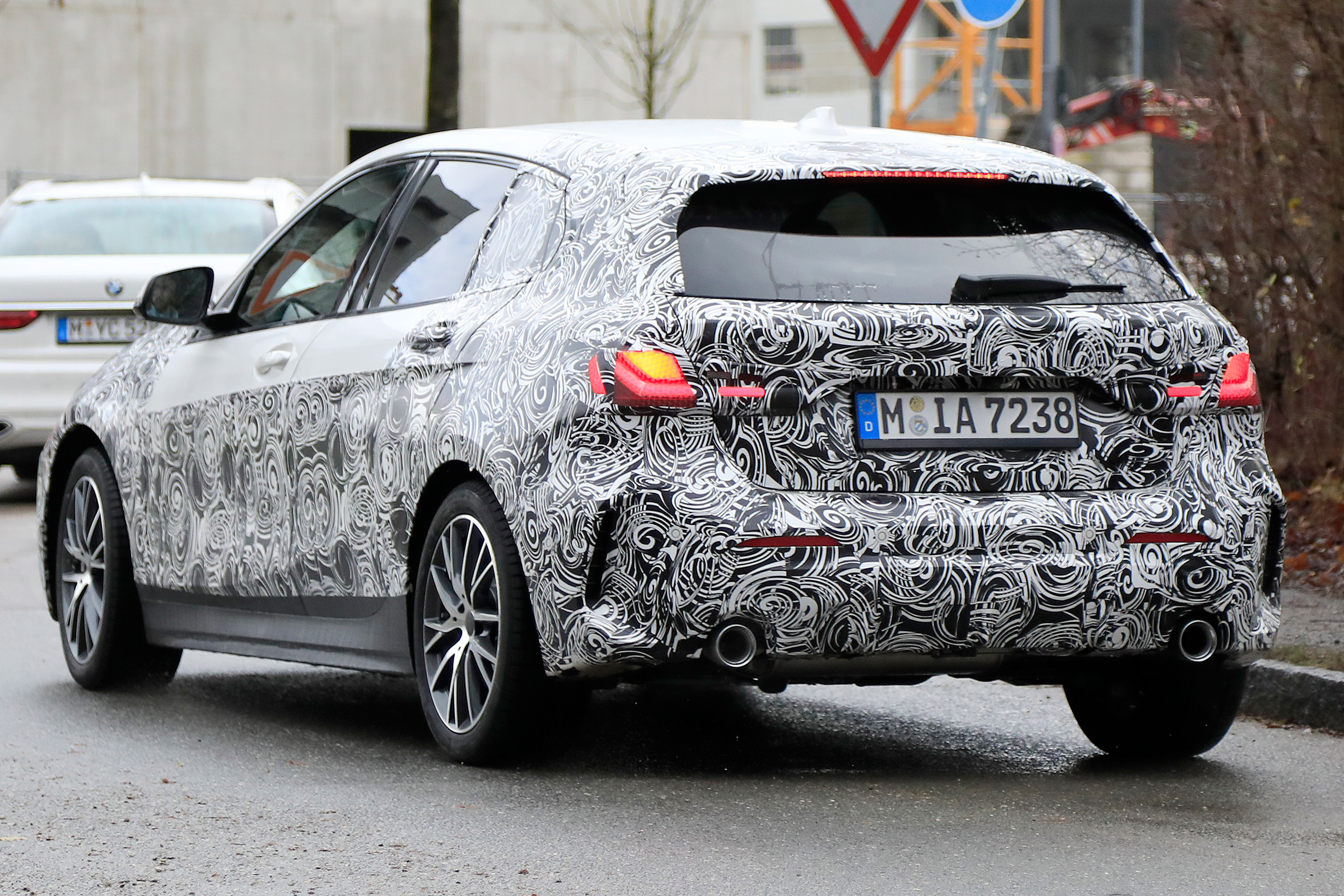 bmw 1 series spy shot rear quarter