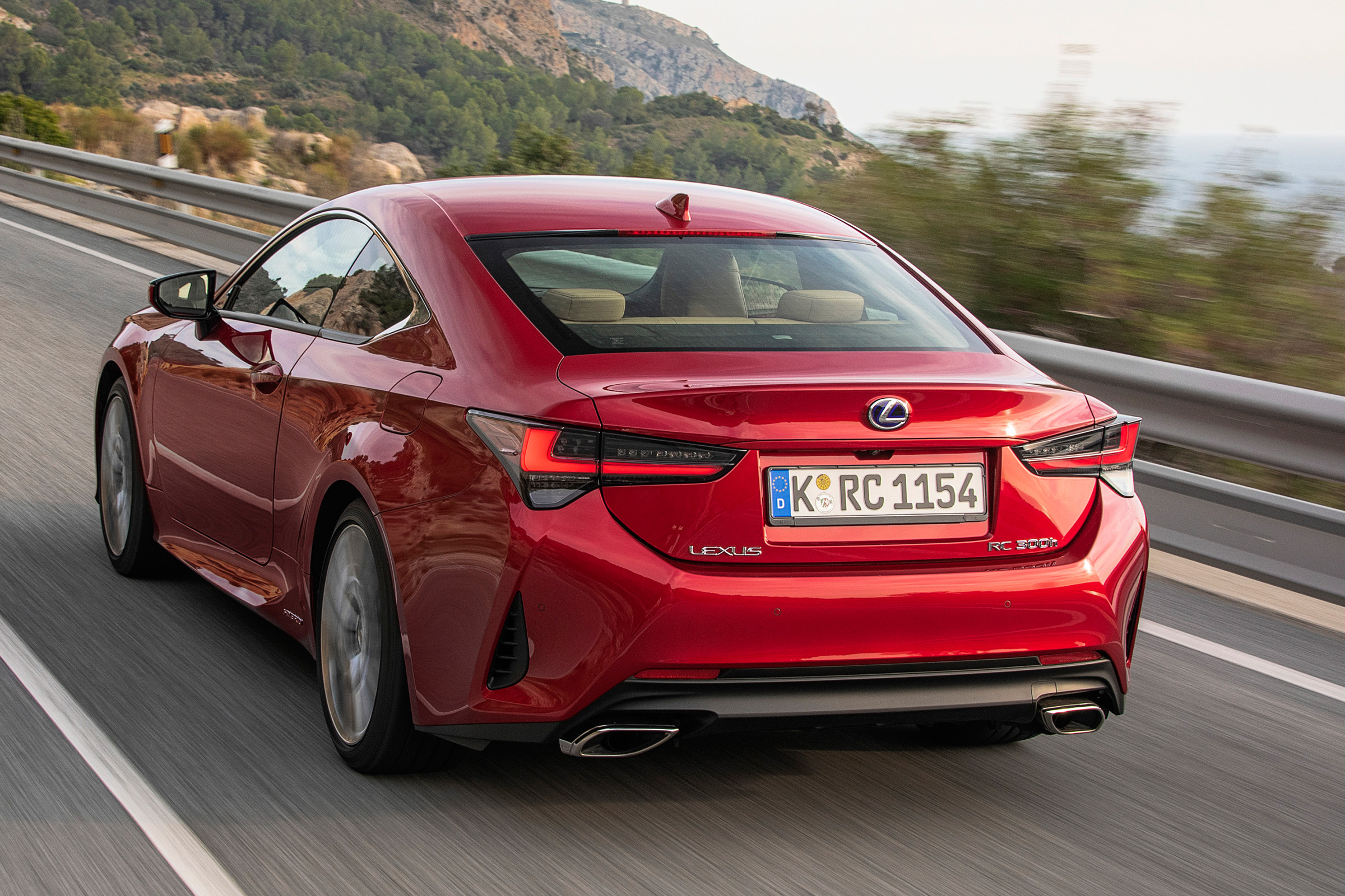 Lexus RC 300h F-Sport - tracking rear quarter