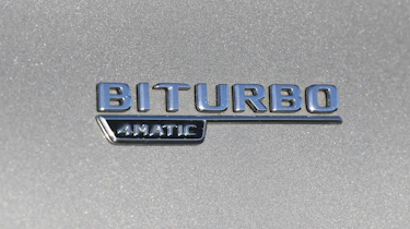 mercedes-amg c 43 coupe biturbo badge