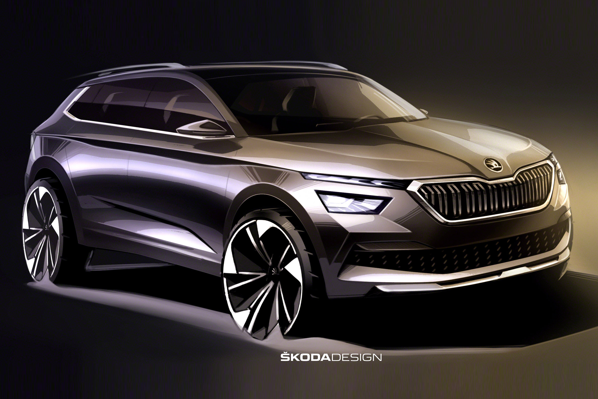 Skoda Kamiq sketch front