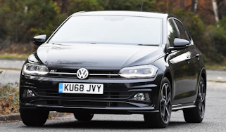 vw polo r-line front quarter driving