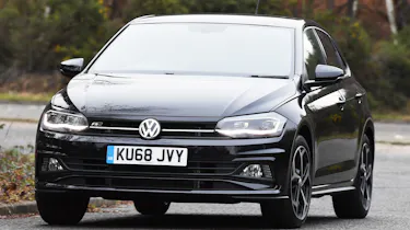 vw polo r-line front quarter driving