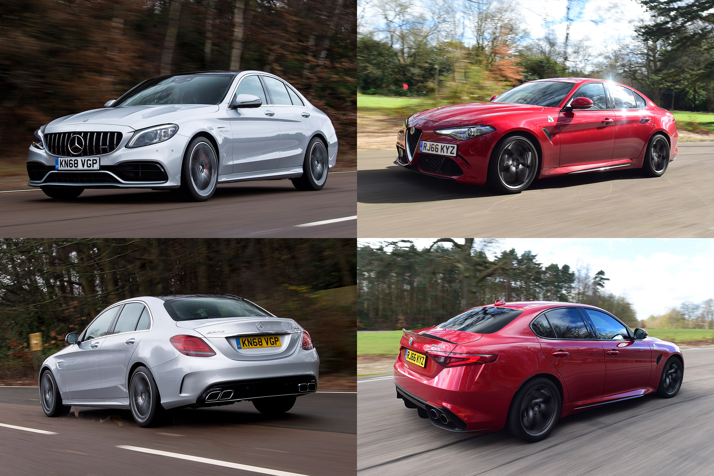 Mercedes-AMG C 63 S vs Alfa Romeo Giulia Quadrifoglio - header