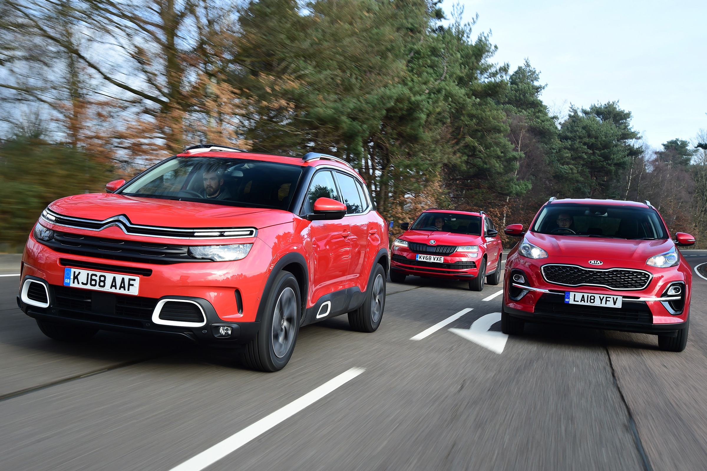 citroen c5 aircross vs kia sportage vs skoda karoq group test - header