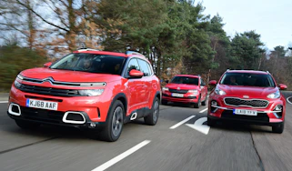 citroen c5 aircross vs kia sportage vs skoda karoq group test - header