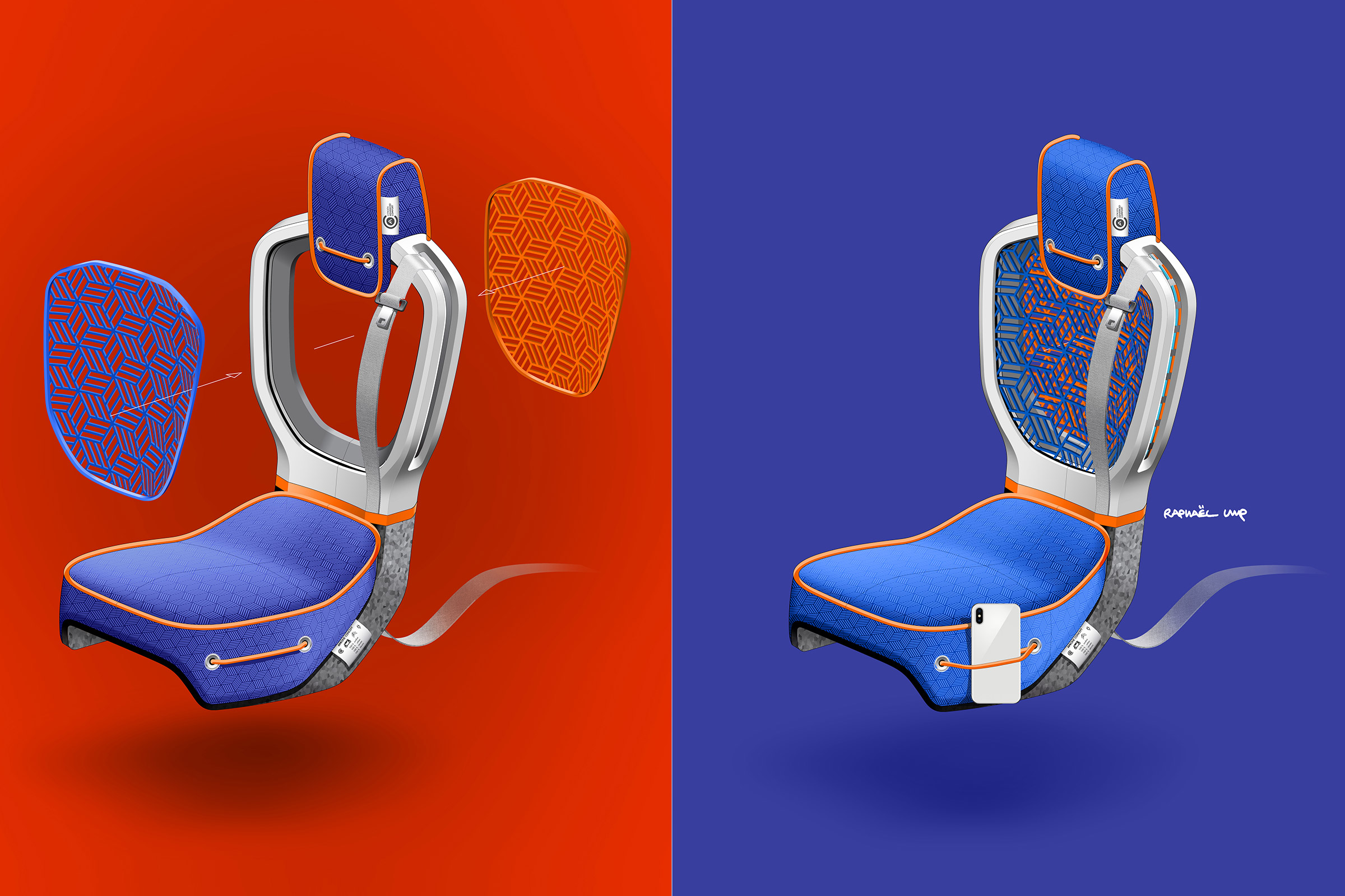 Citroen AMI ONE concept - seats sketch