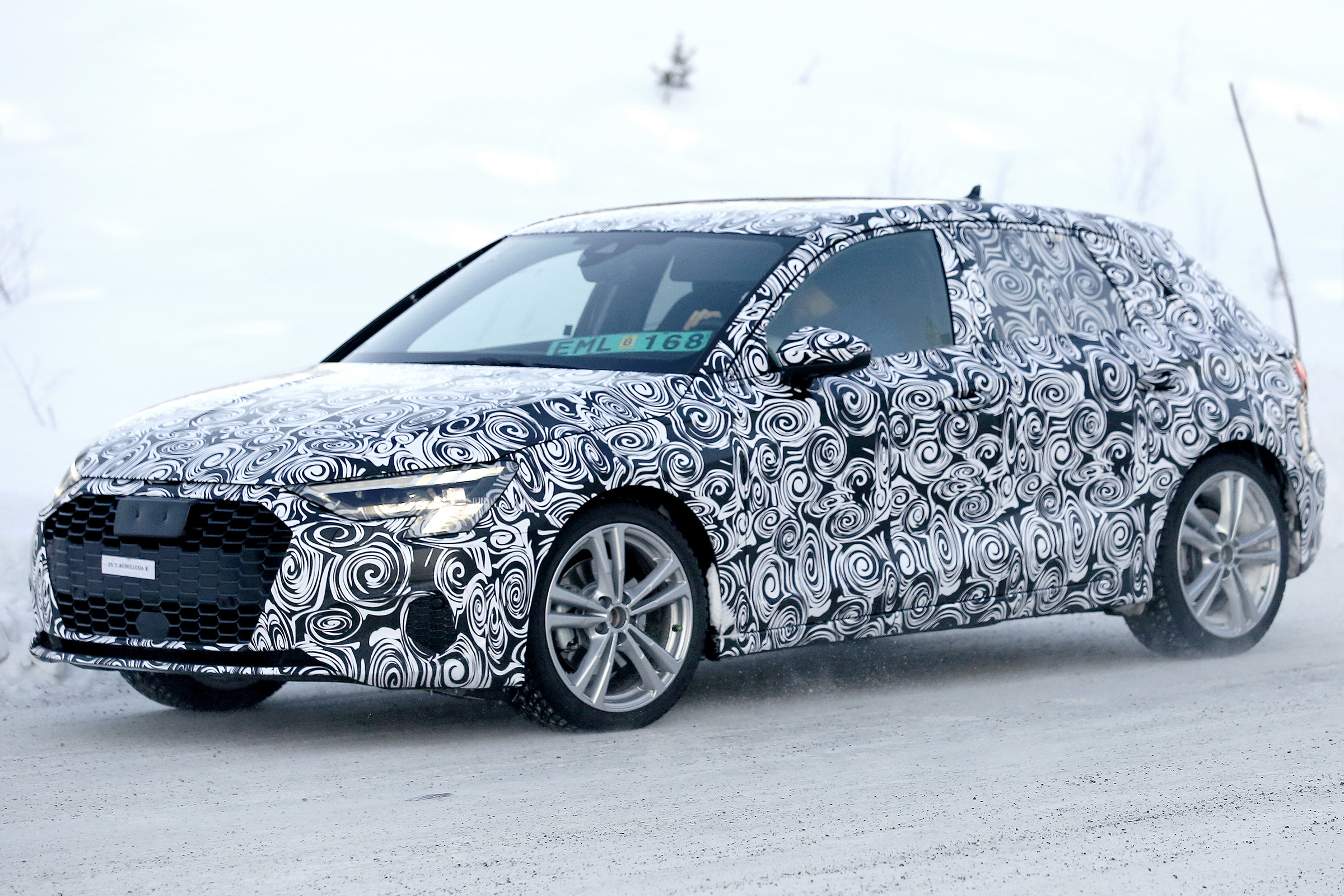 Audi A3 spies - winter front 3/4