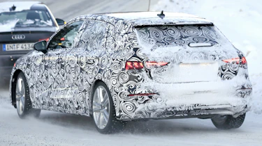 Audi A3 spies - winter rear 3/4