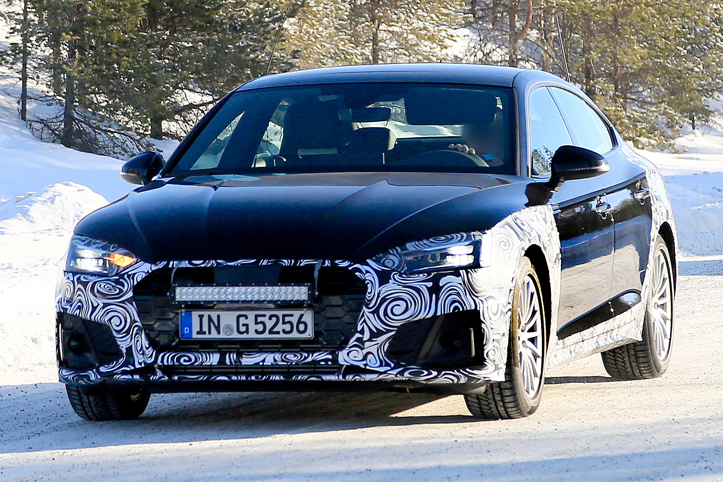 Audi A5 Sportback spies - winter front
