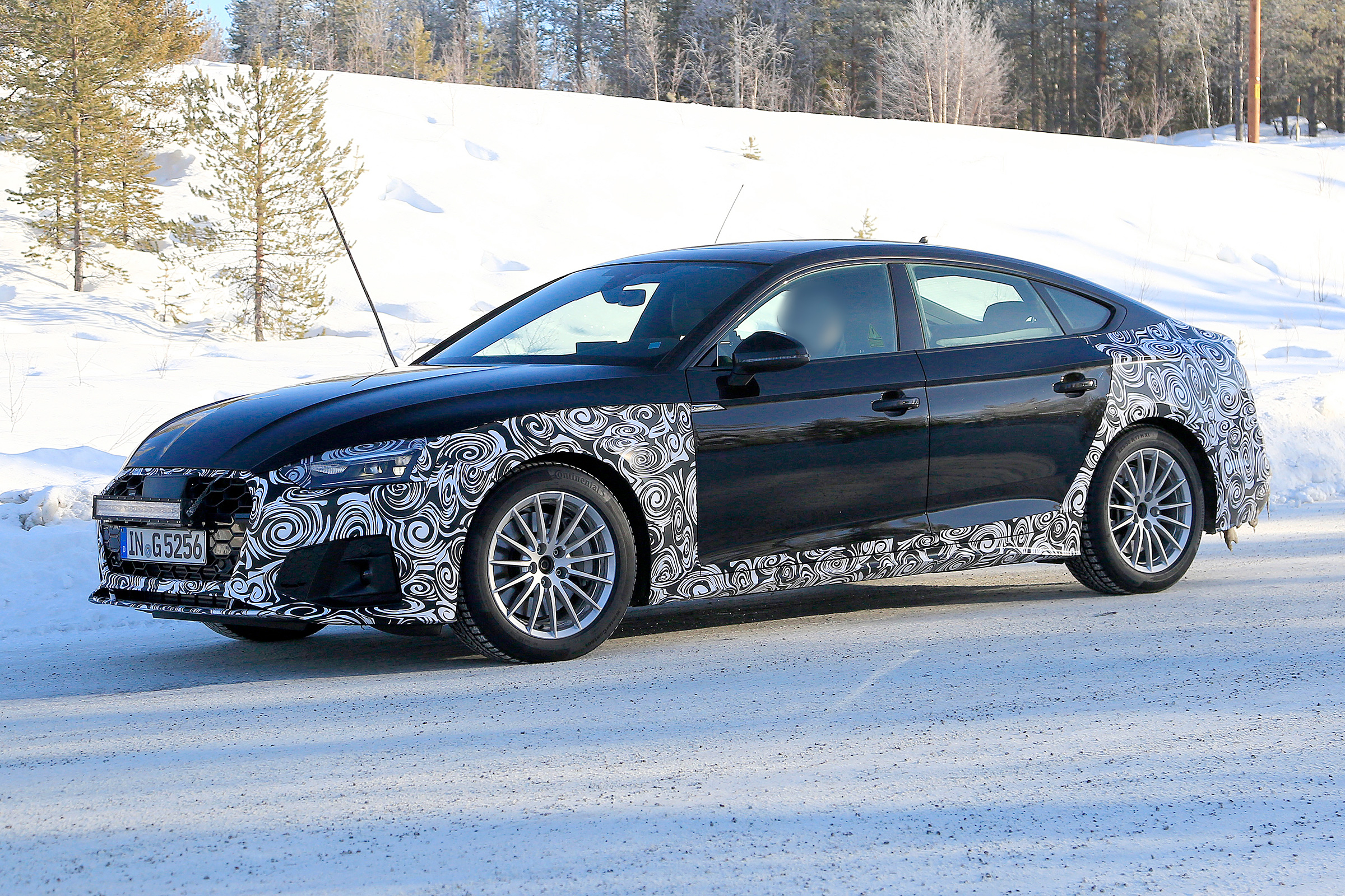 Audi A5 Sportback spies - winter front 3/4