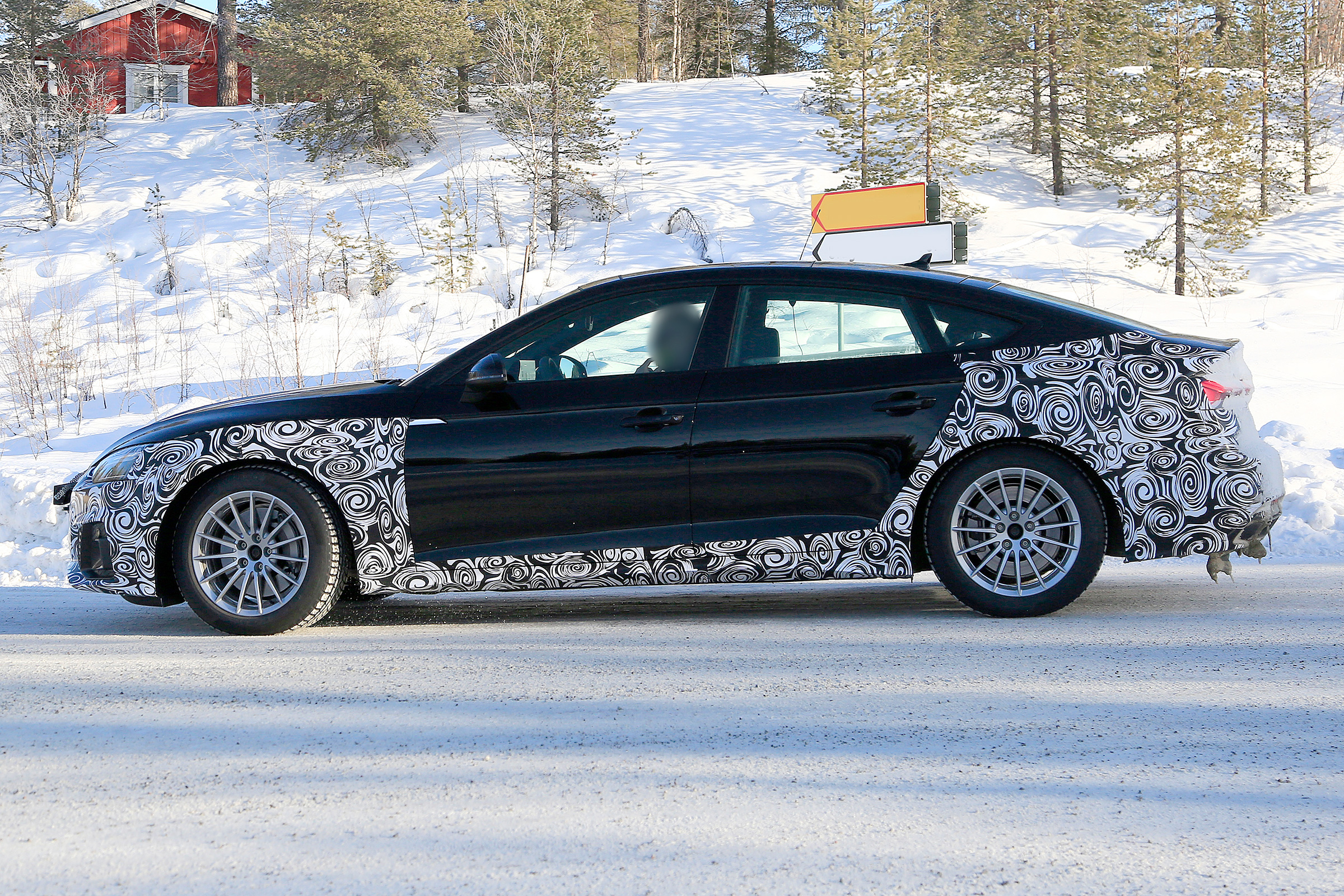 Audi A5 Sportback spies - winter side