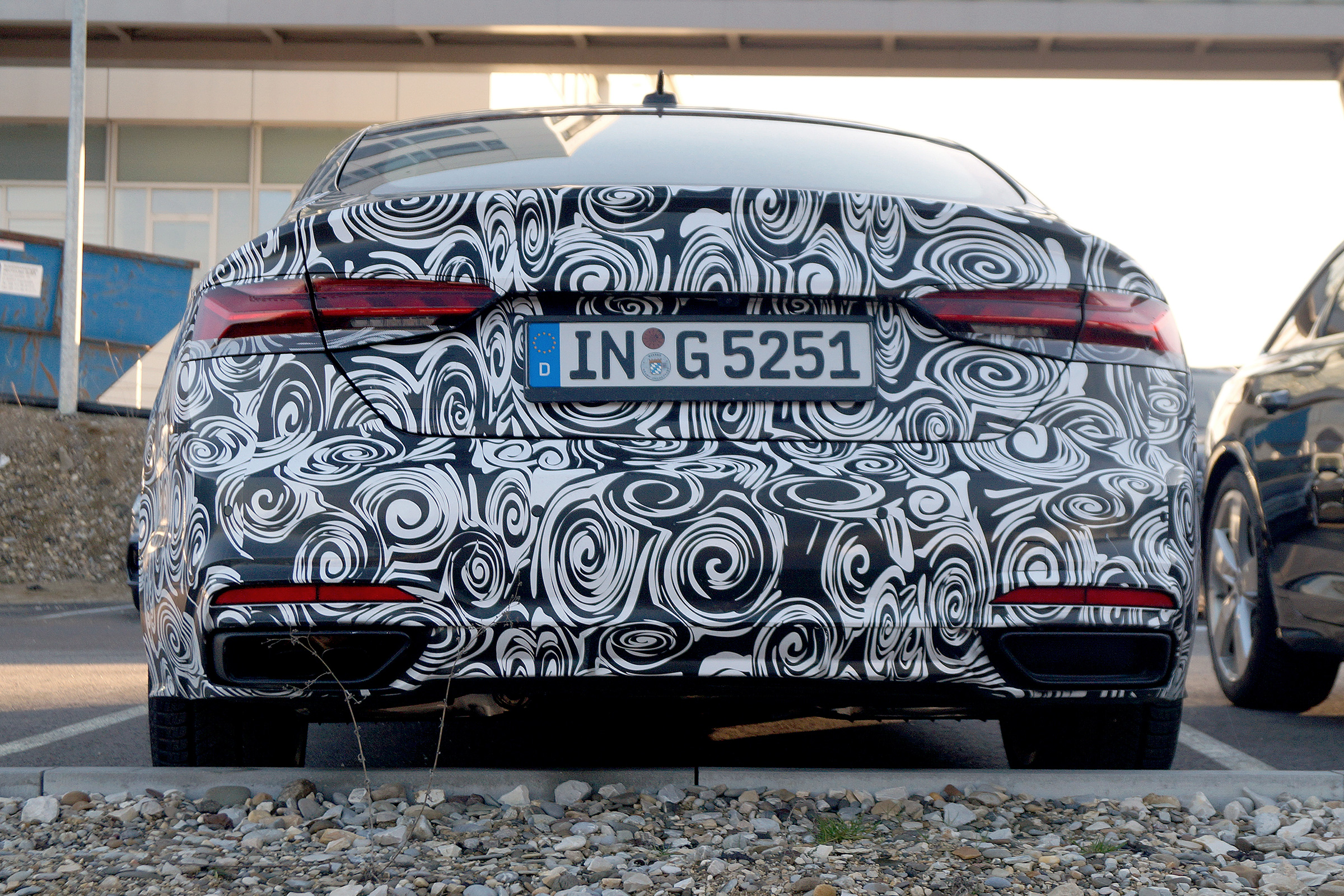 Audi A5 Sportback spies - rear