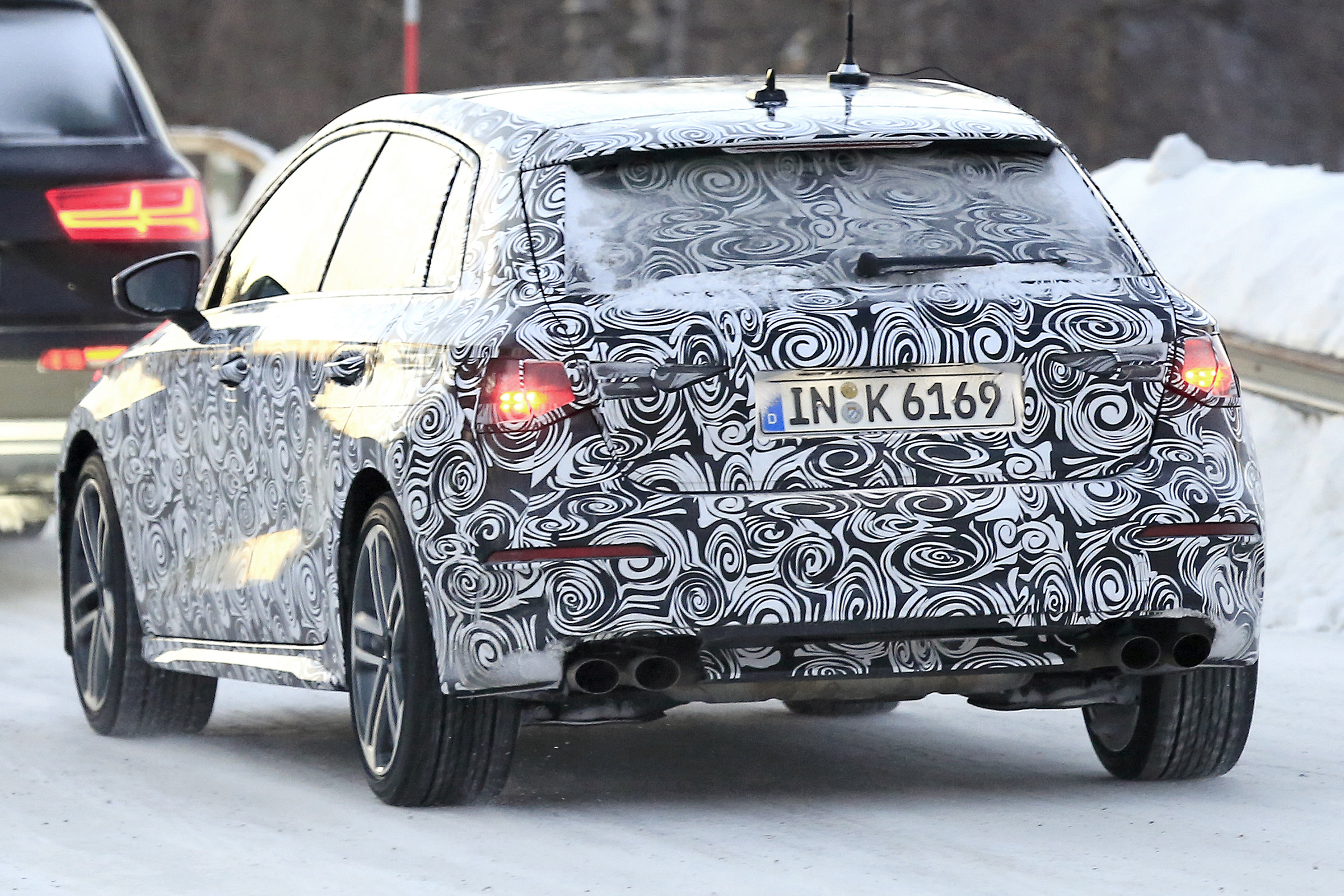Audi S3 spies - winter rear