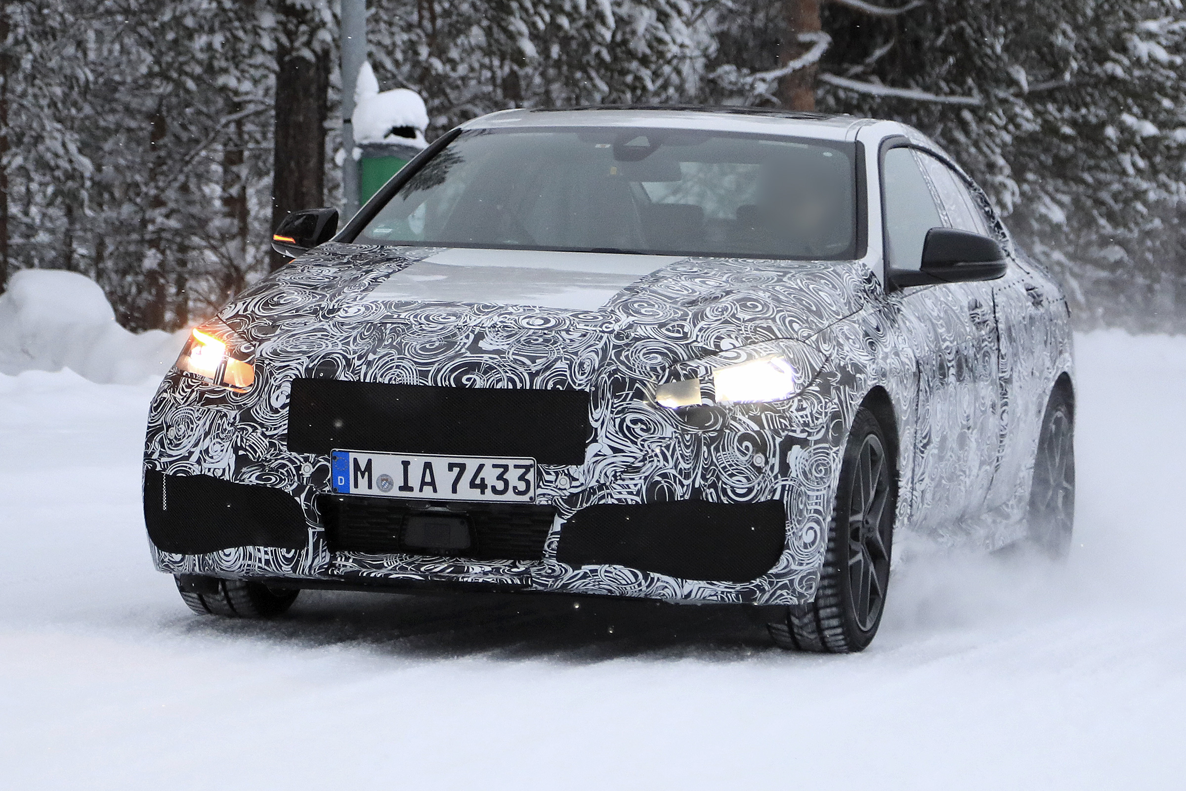 BMW 2 Series Gran Coupe spies - winter front 3/4 