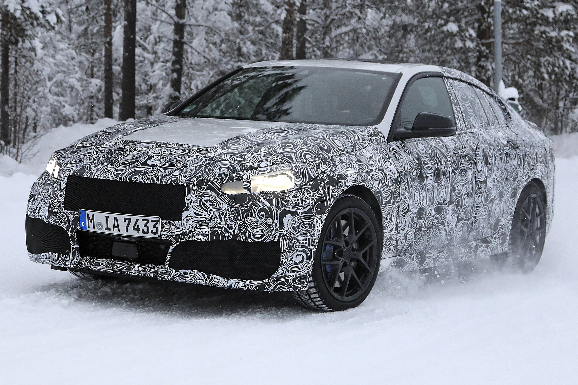 BMW 2 Series Gran Coupe spies - winter front 3/4