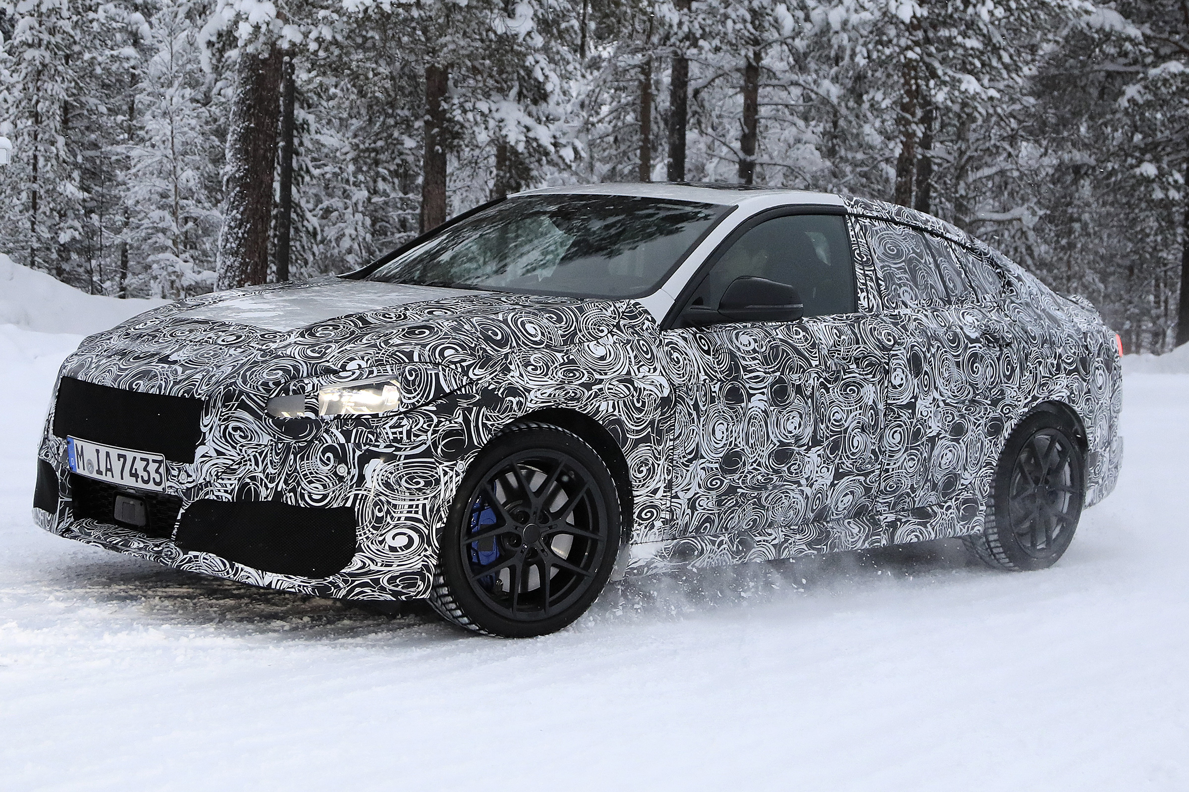 BMW 2 Series Gran Coupe spies - winter front 3/4