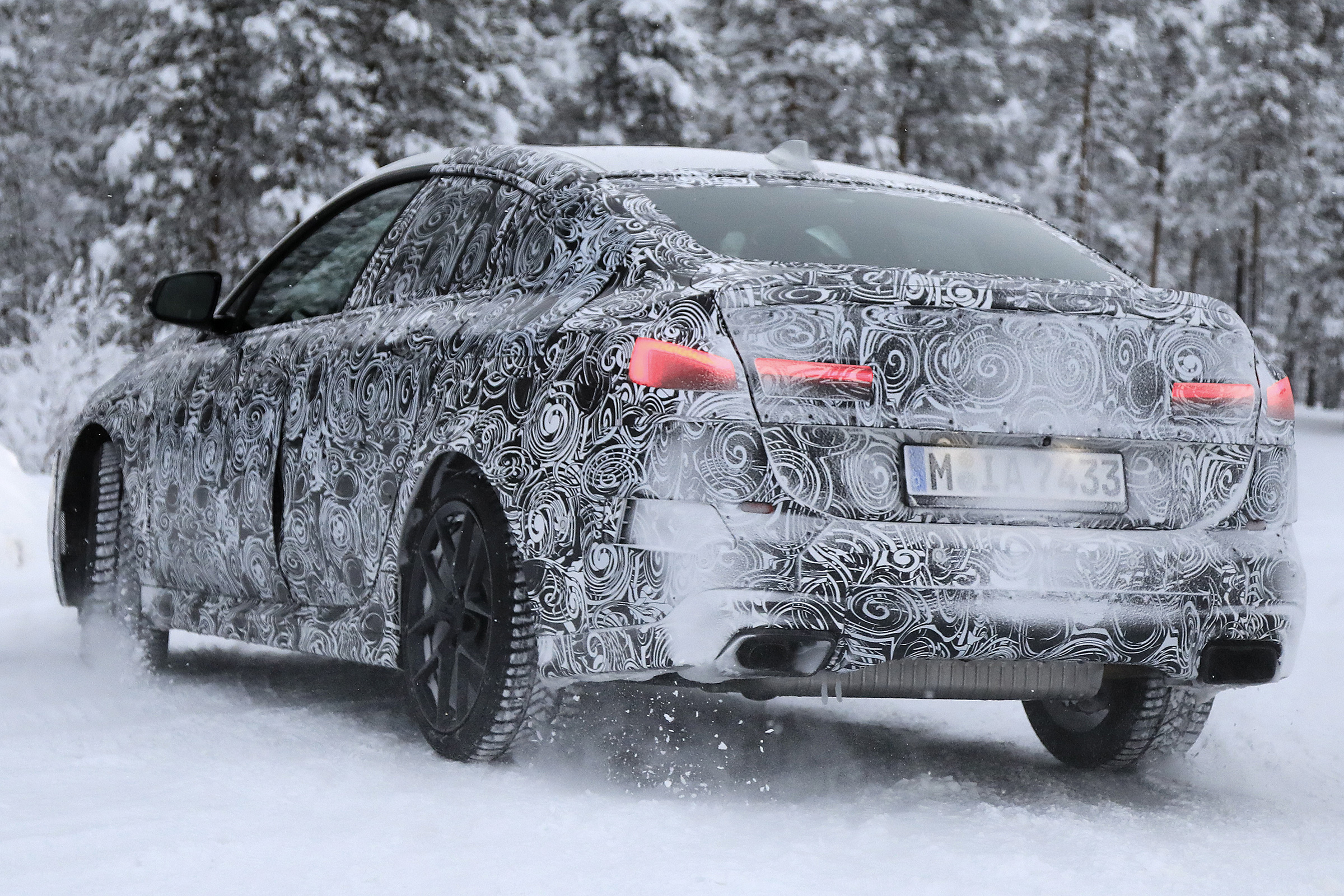 BMW 2 Series Gran Coupe spies - winter rear 3/4