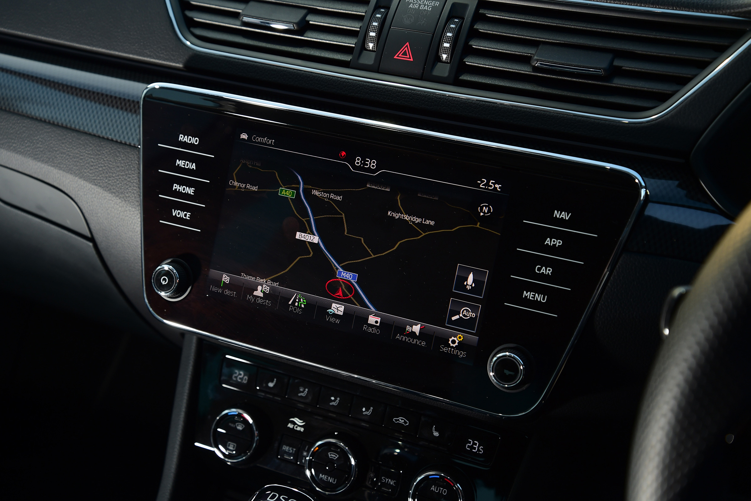 Skoda Superb Sportline - navigation 