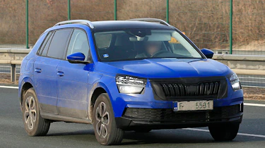 Skoda Kamiq spy shot front quarter 1