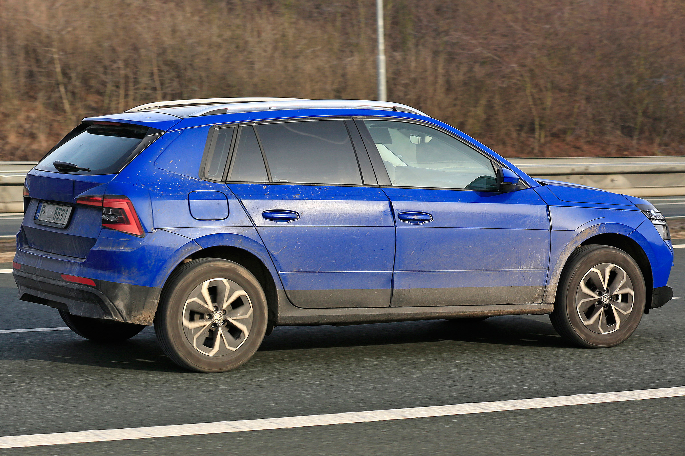 Skoda Kamiq spy shot rear quarter 1