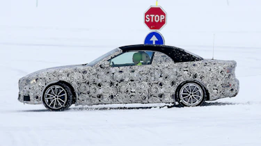 BMW 4 Series Convertible spies - side winter