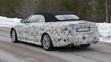 BMW 4 Series Convertible spies - rear 3/4 winter