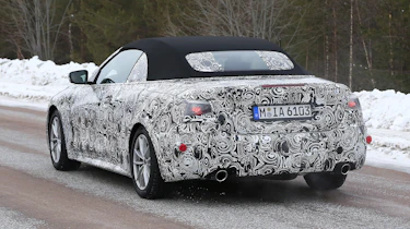 BMW 4 Series Convertible spies - rear 3/4 winter