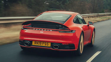 Porsche 911 Carrera S - rear tracking with spoiler up
