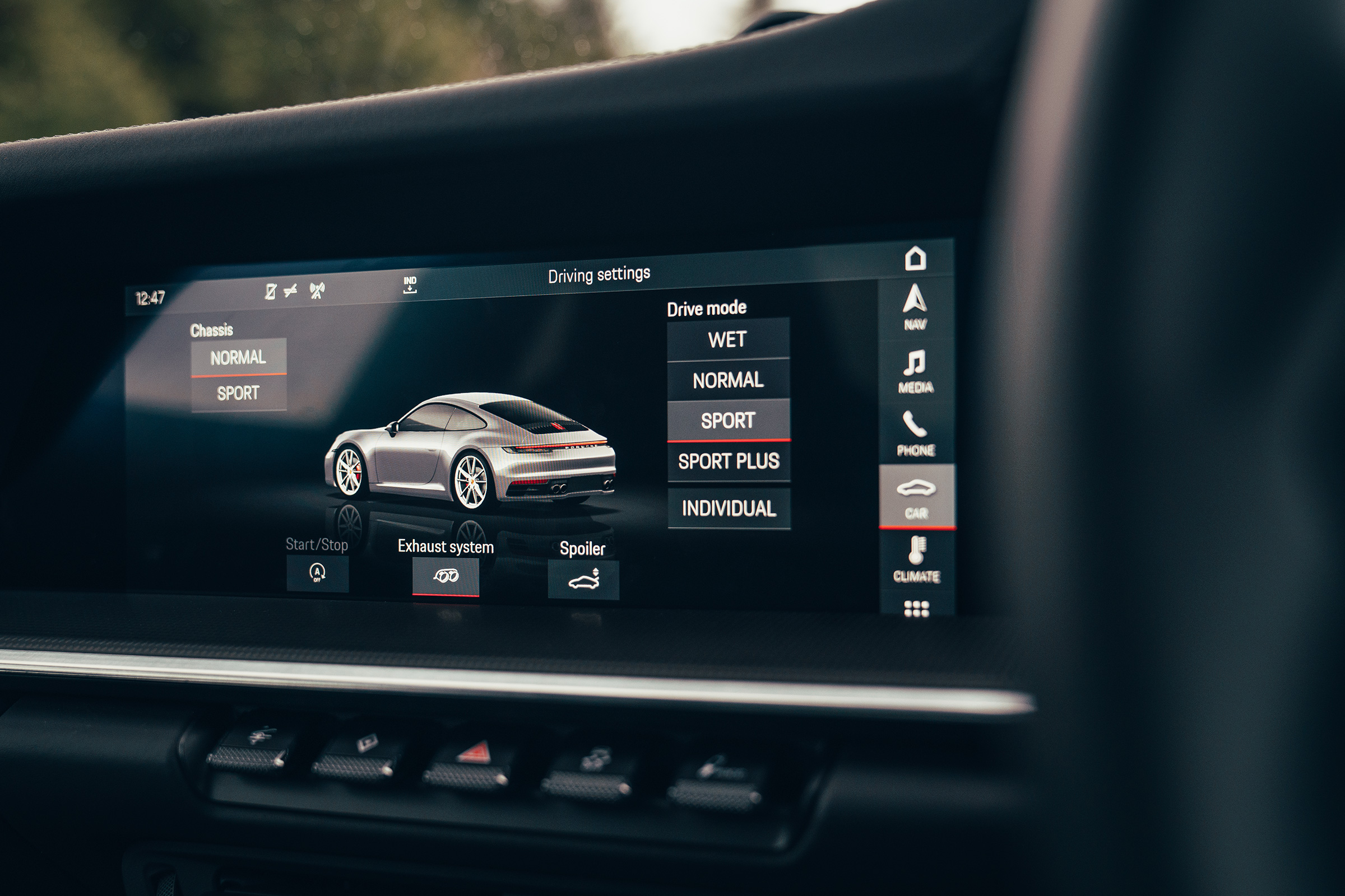 Porsche 911 Carrera S - driving options