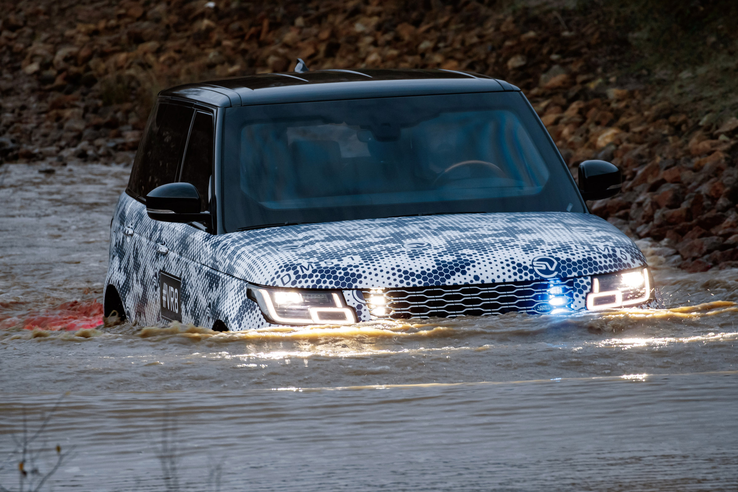 Range Rover Sentinel wading