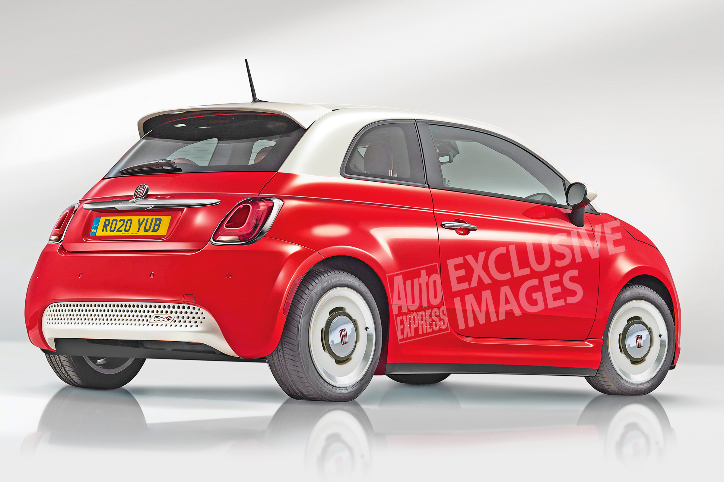 Electric Fiat 500 exclusive image rear