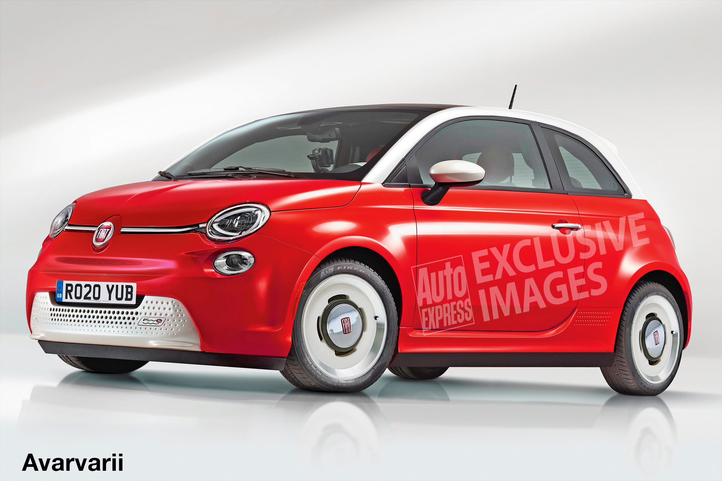 Electric Fiat 500 exclusive images front