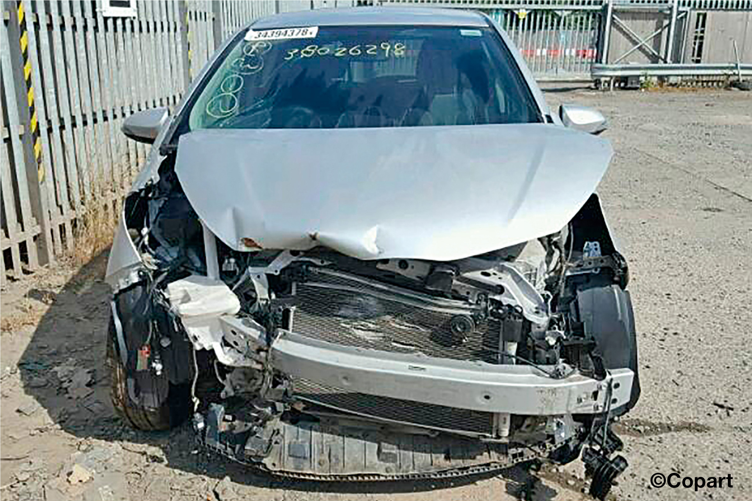 Crashed toyota yaris