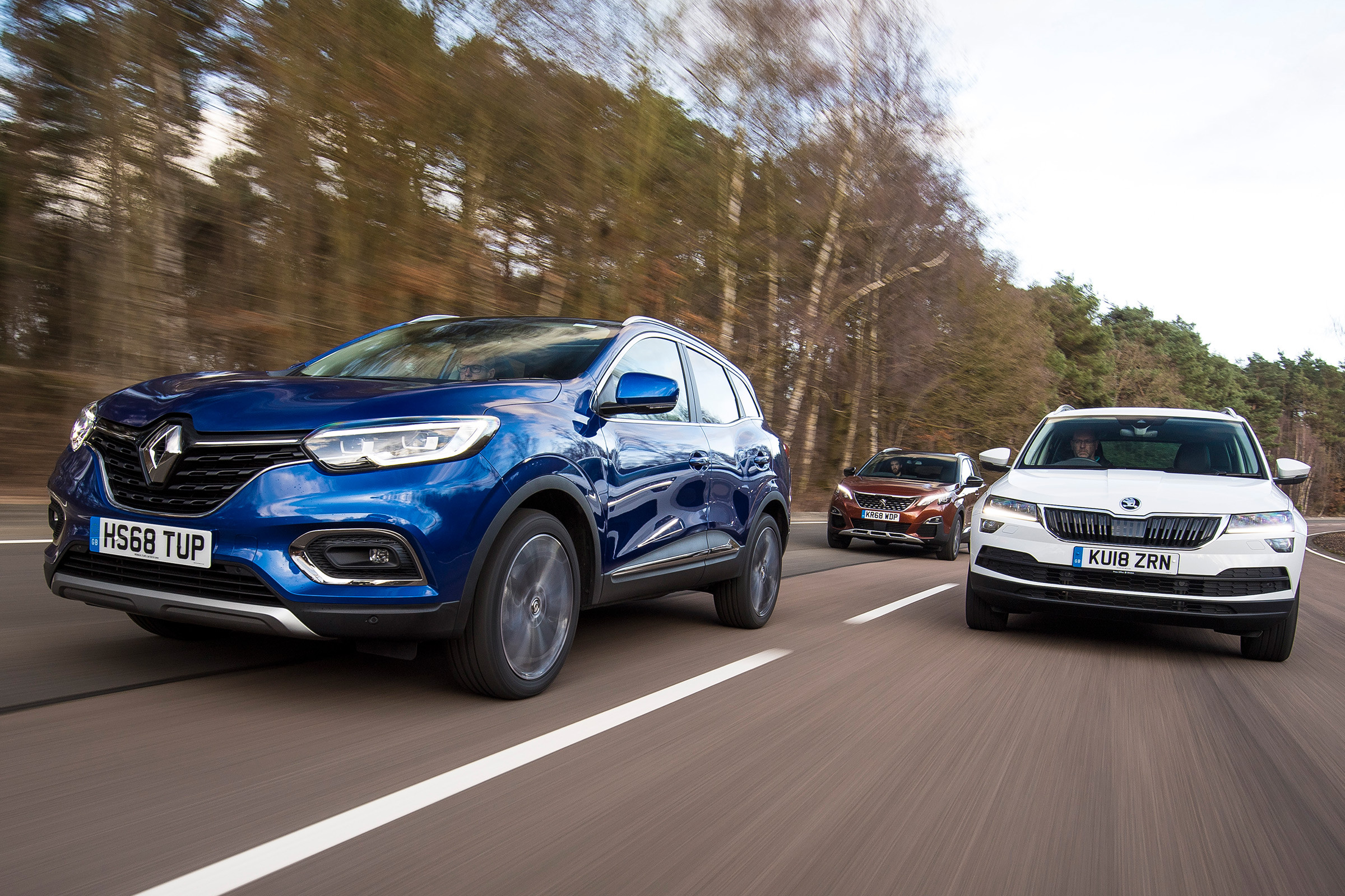 renault kadjar vs skoda karoq vs peugeot 3008 group test header