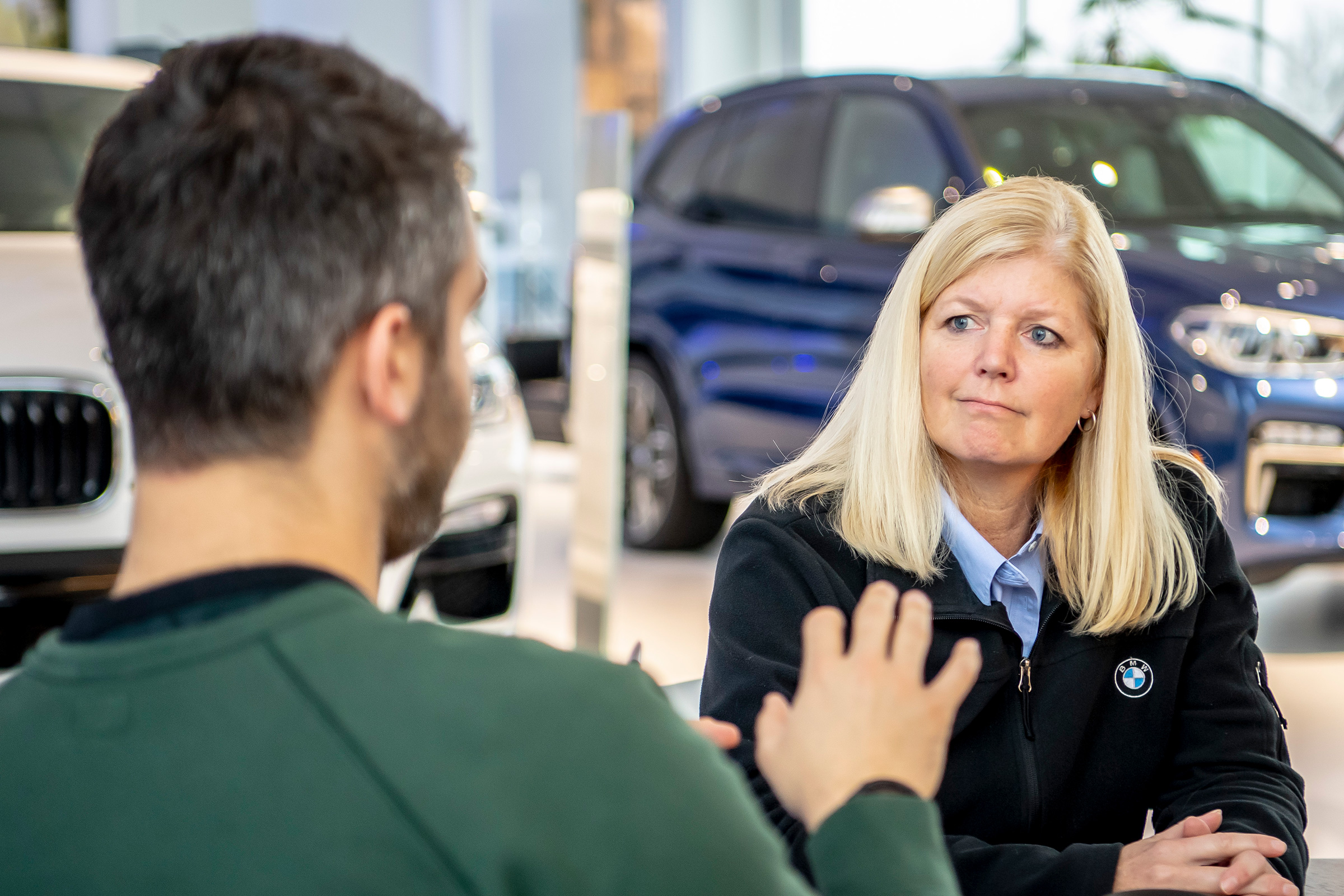 BMW SUVs feature - Rich interviewing Sherry McCraw