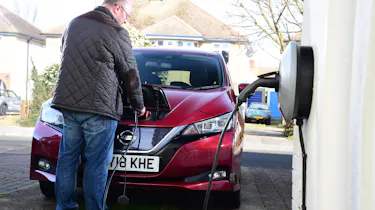 Nissan Leaf - Long termer plugging in