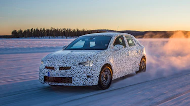 Vauxhall Corsa winter testing - front action