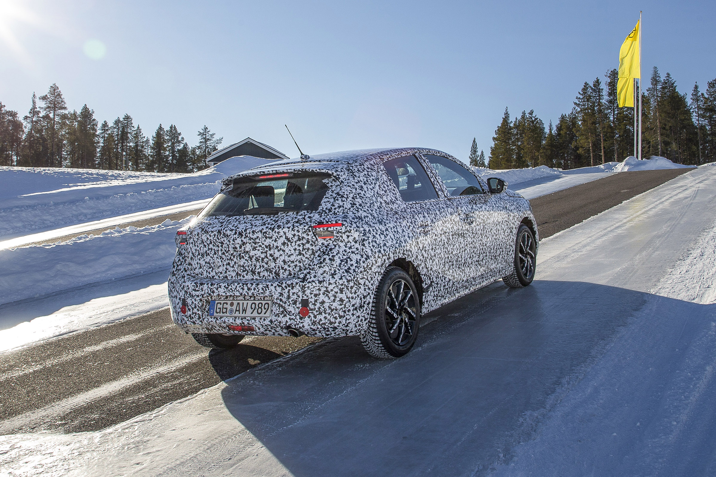Vauxhall Corsa winter testing - rear