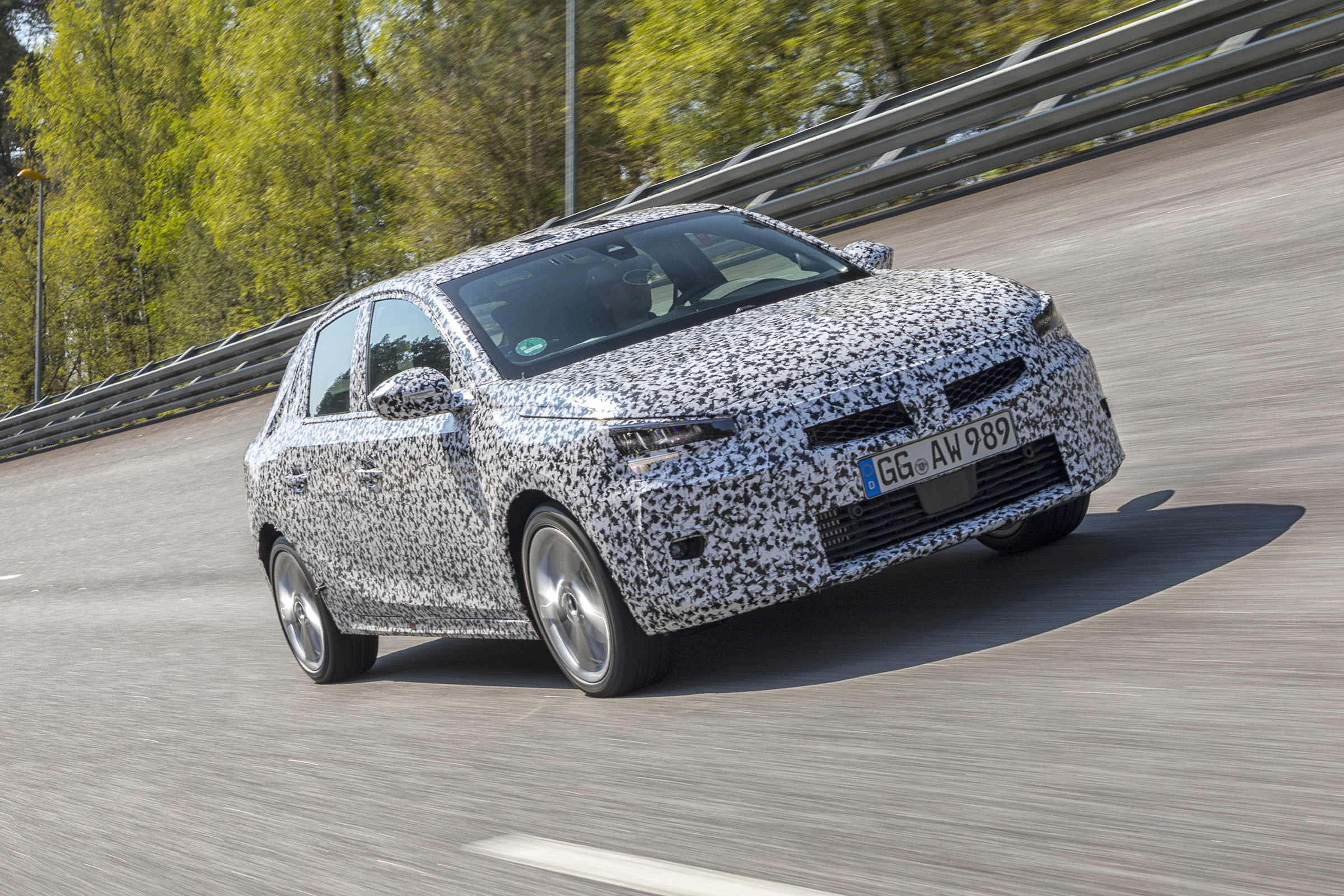 Vauxhall Corsa testing - front action