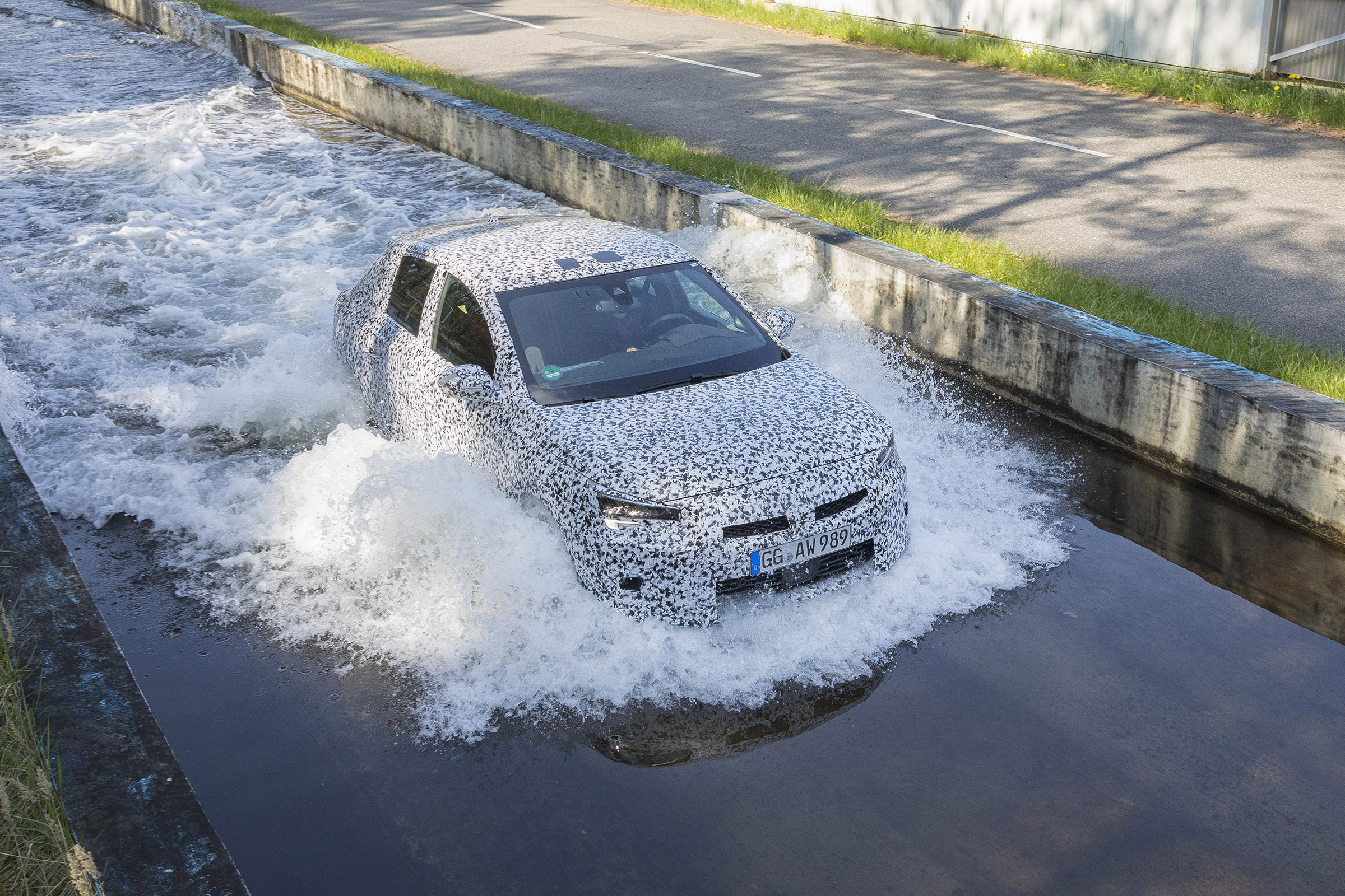 Vauxhall Corsa testing - above