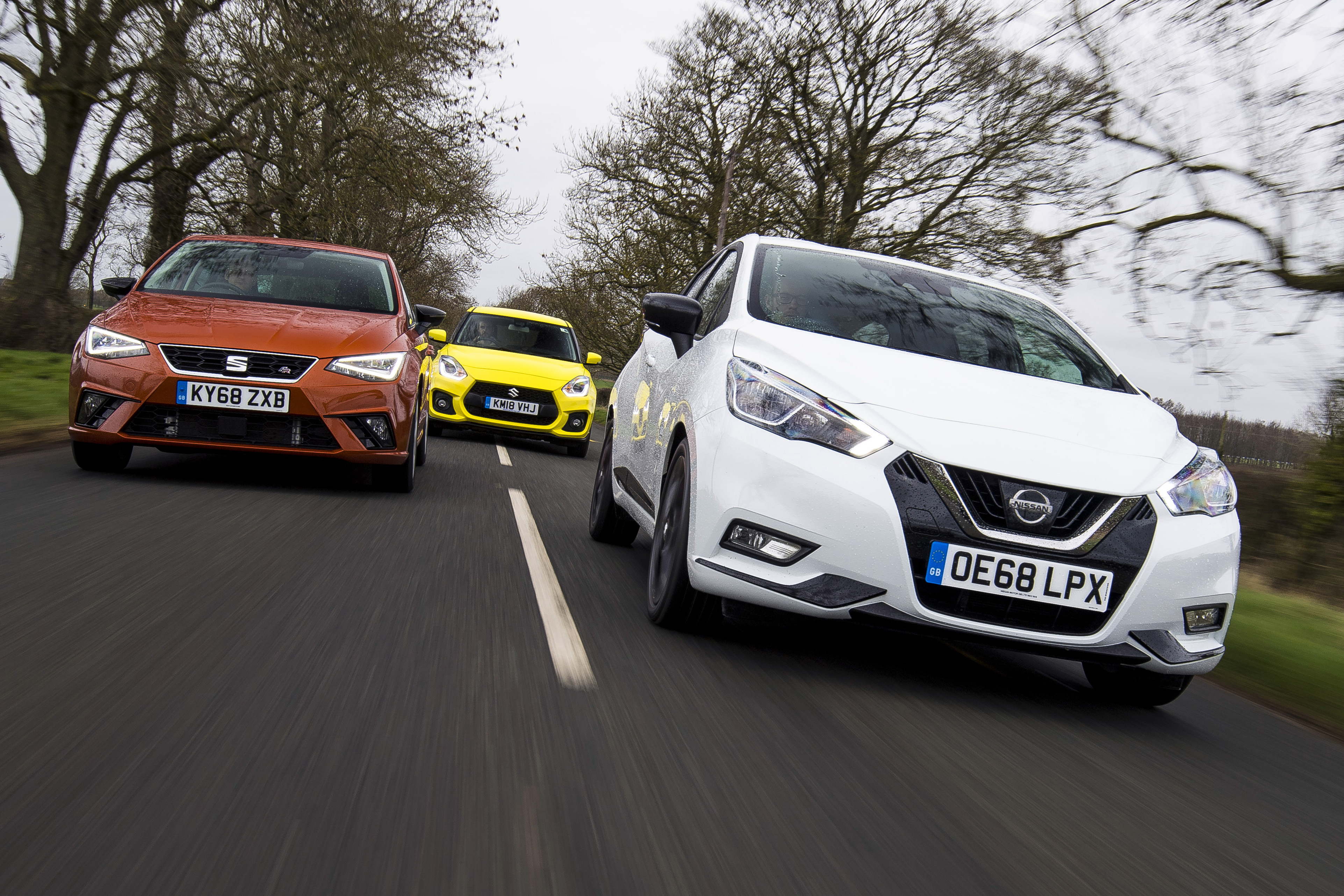Nissan Micra N-Sport vs SEAT Ibiza FR Sport vs Suzuki Swift Sport - header
