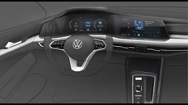 Volkswagen Golf Mk8 interior teaser sketch