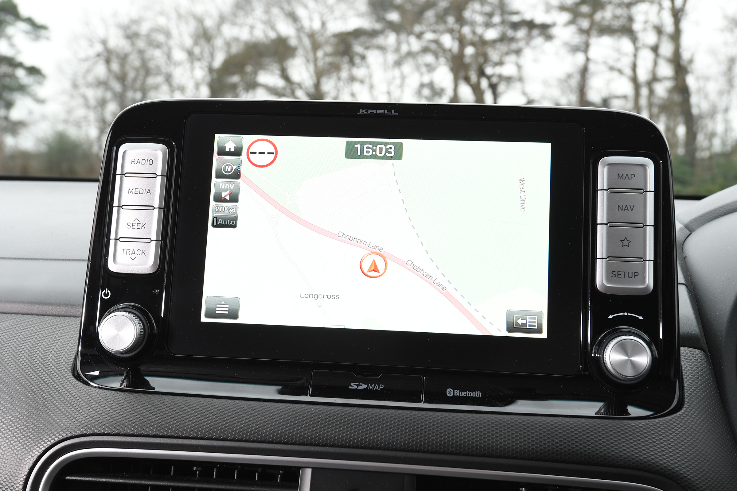 Hyundai Kona Electric dash screen