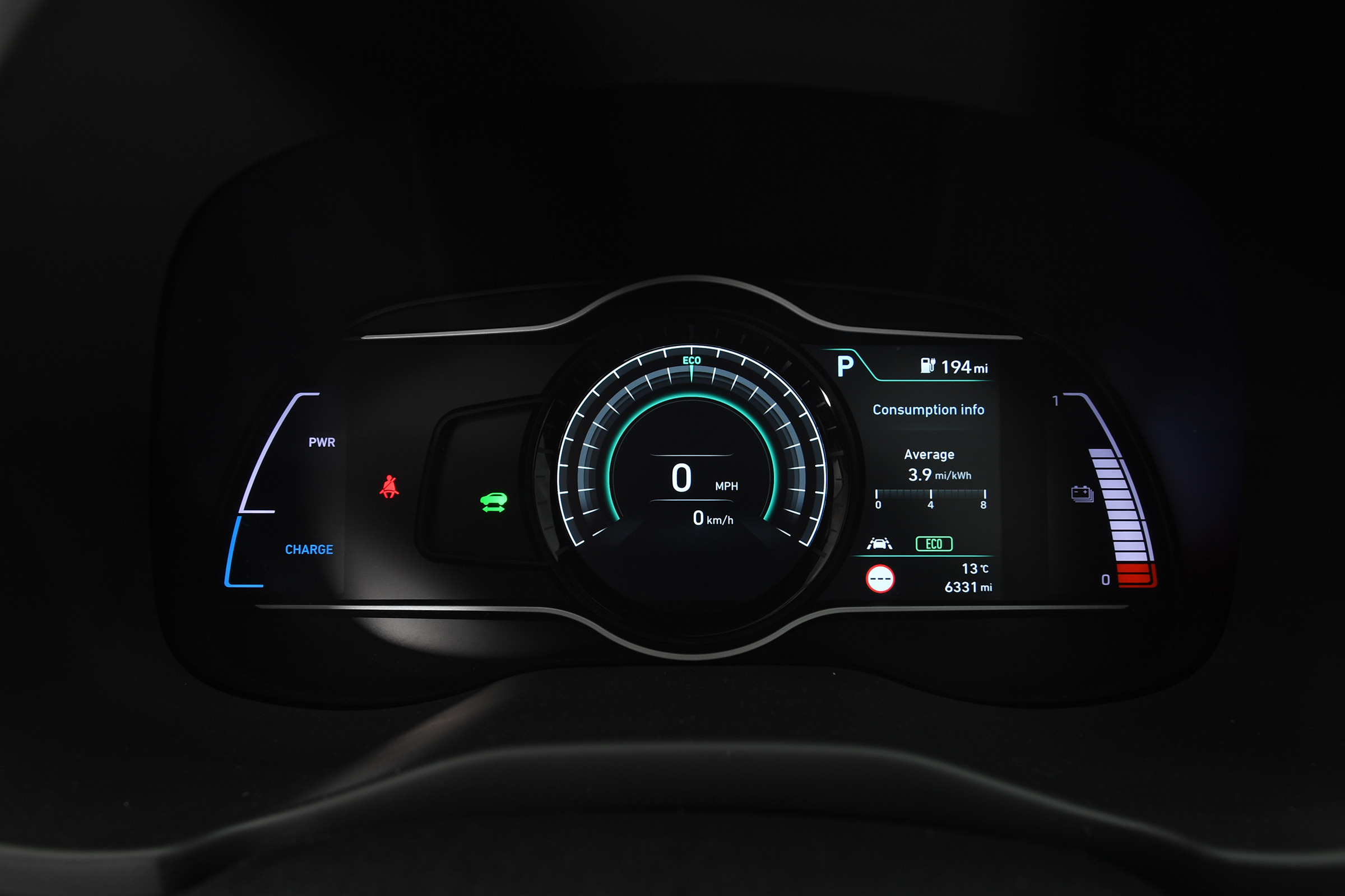 Hyundai Kona Electric dials