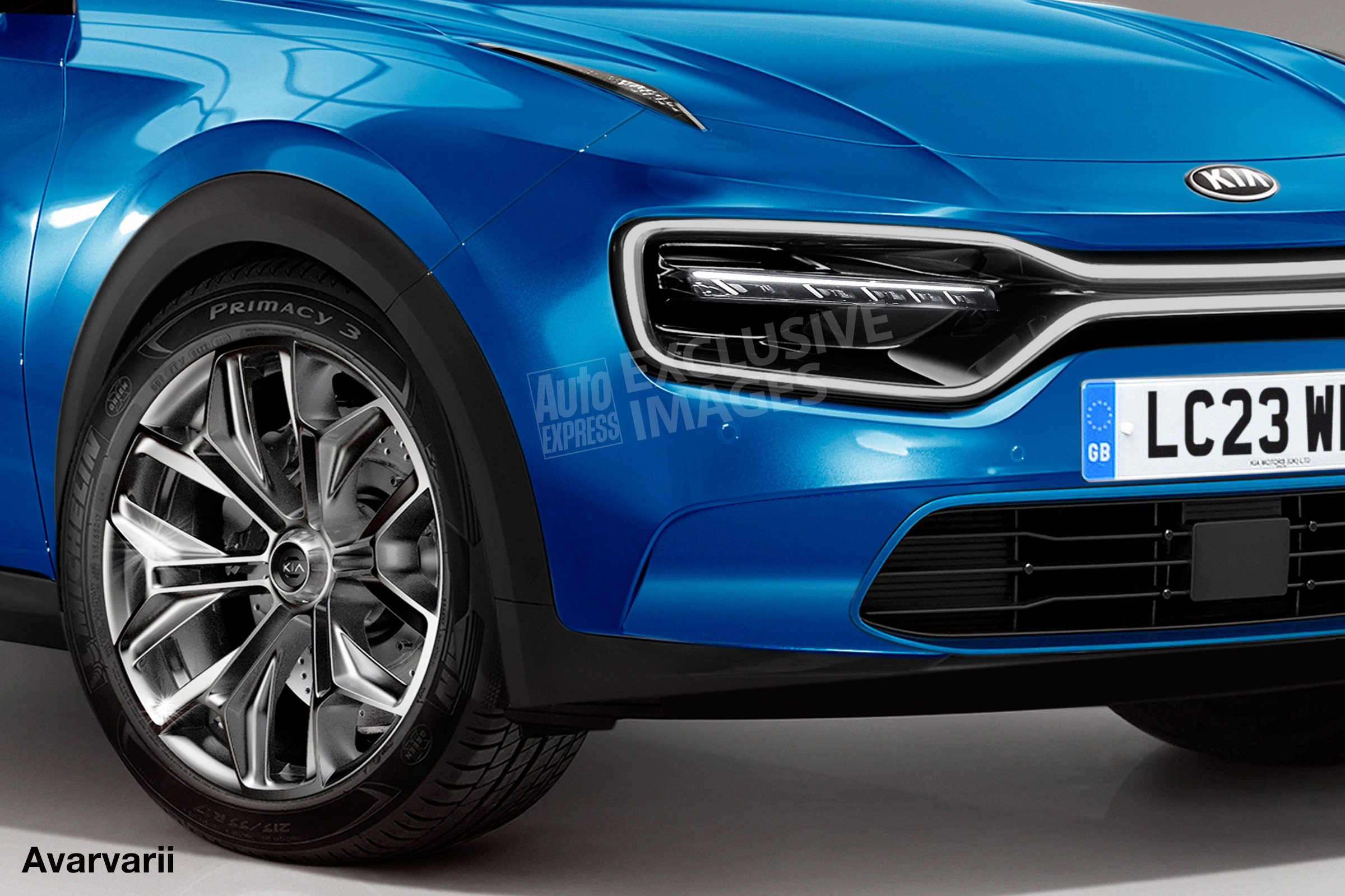 Kia coupe-SUV - front detail (watermarked)