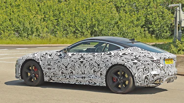 Jaguar F-Type facelift spy shot rear quarter